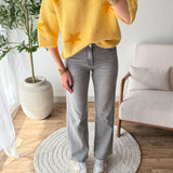 Jean wide leg étoiles gris