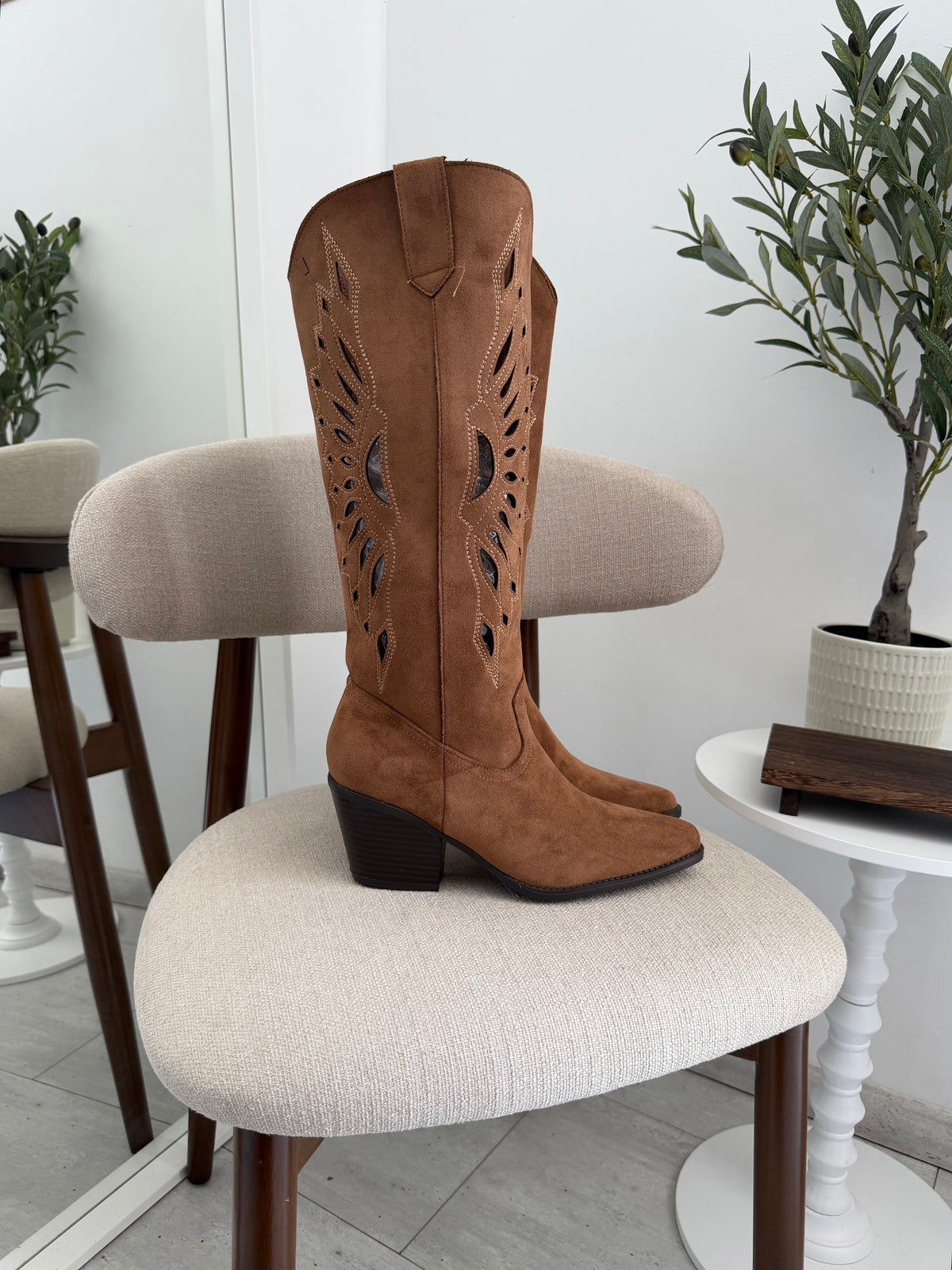 Santiags Mina camel
