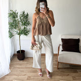 Pantalon asymétrique blanc