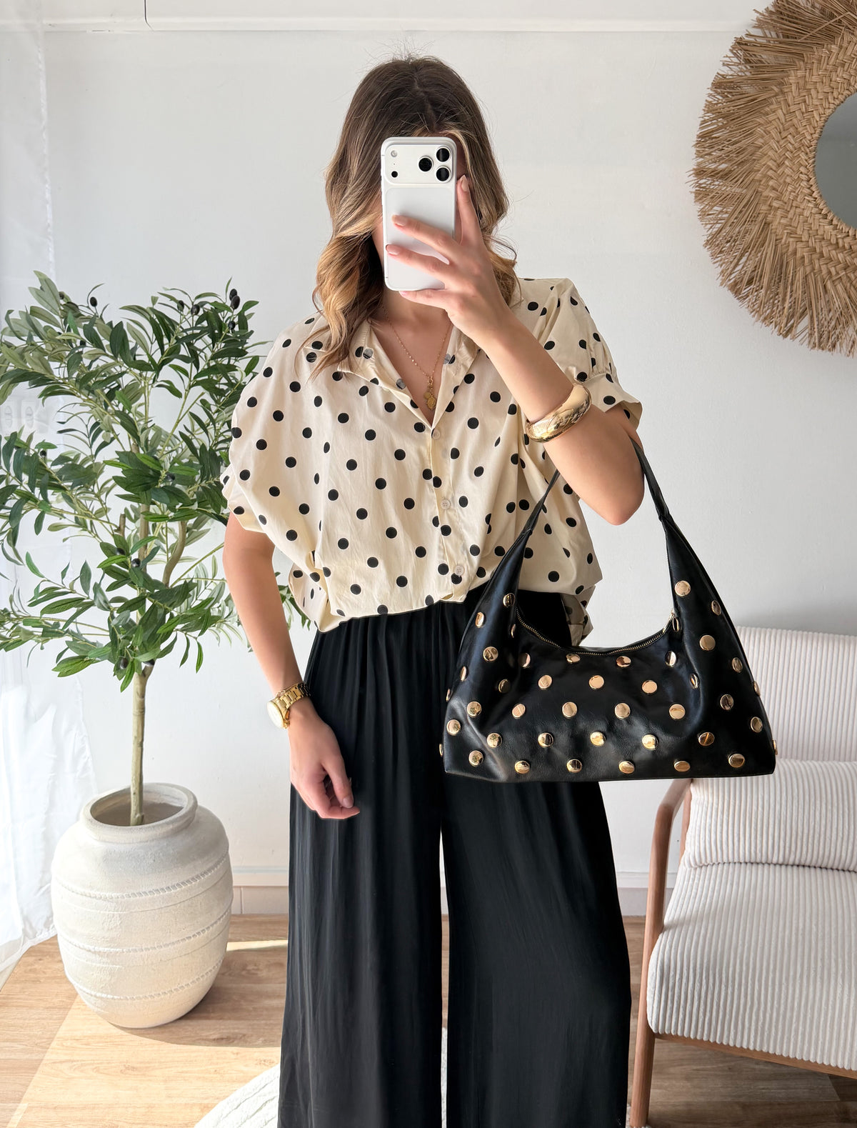 Chemise pois oversize