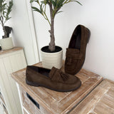 Mocassins kaki