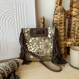 Sac léopard brillant marron