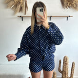 Veste à pois bleu marine 🇮🇹