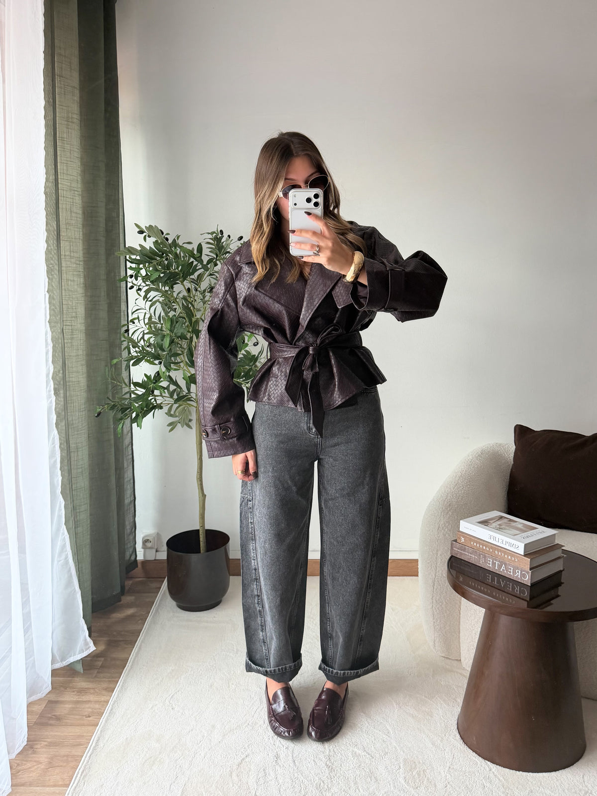 Trench Clelie prune
