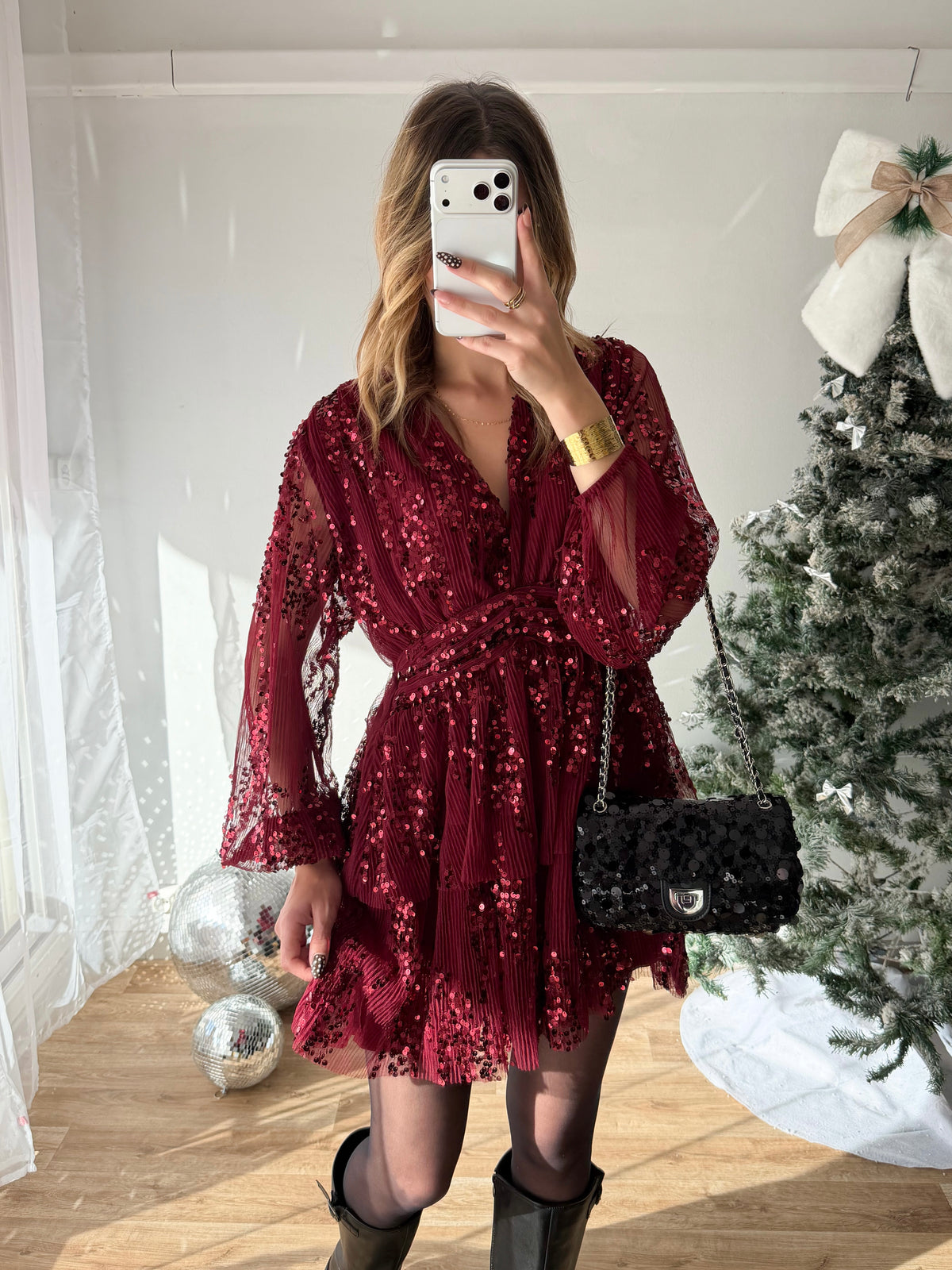 Robe Donia bordeaux