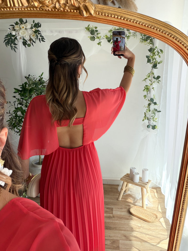 Robe Cléa corail