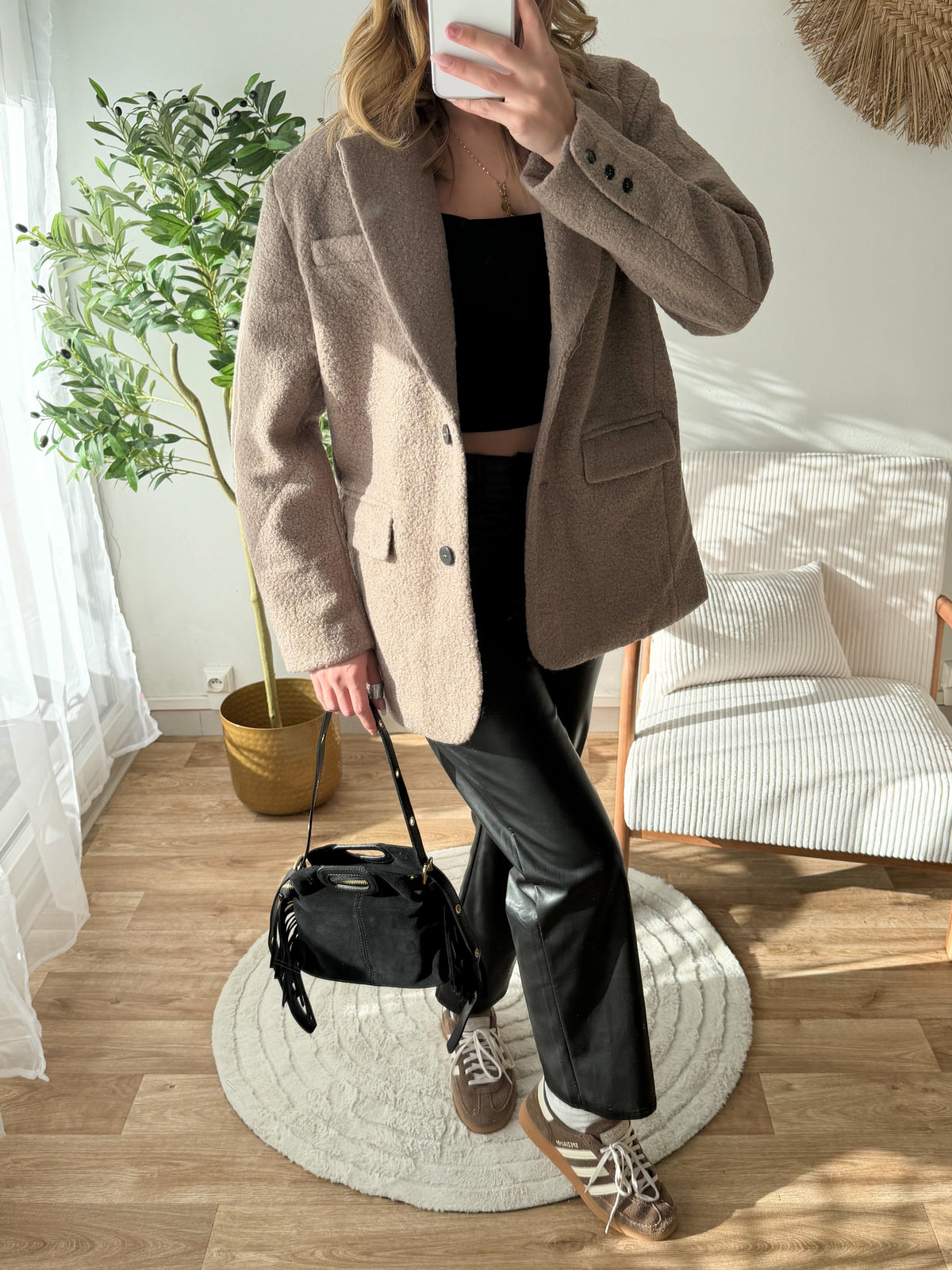 Blazer épais bouclette