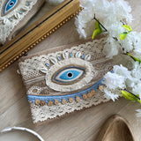 Pochette bohème œil bleu