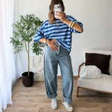 Jean baggy bleu