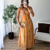 Robe bohème orange