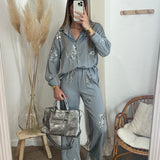 Ensemble à sequins gris