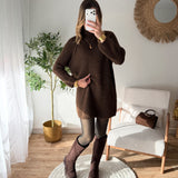 Robe pull chocolat