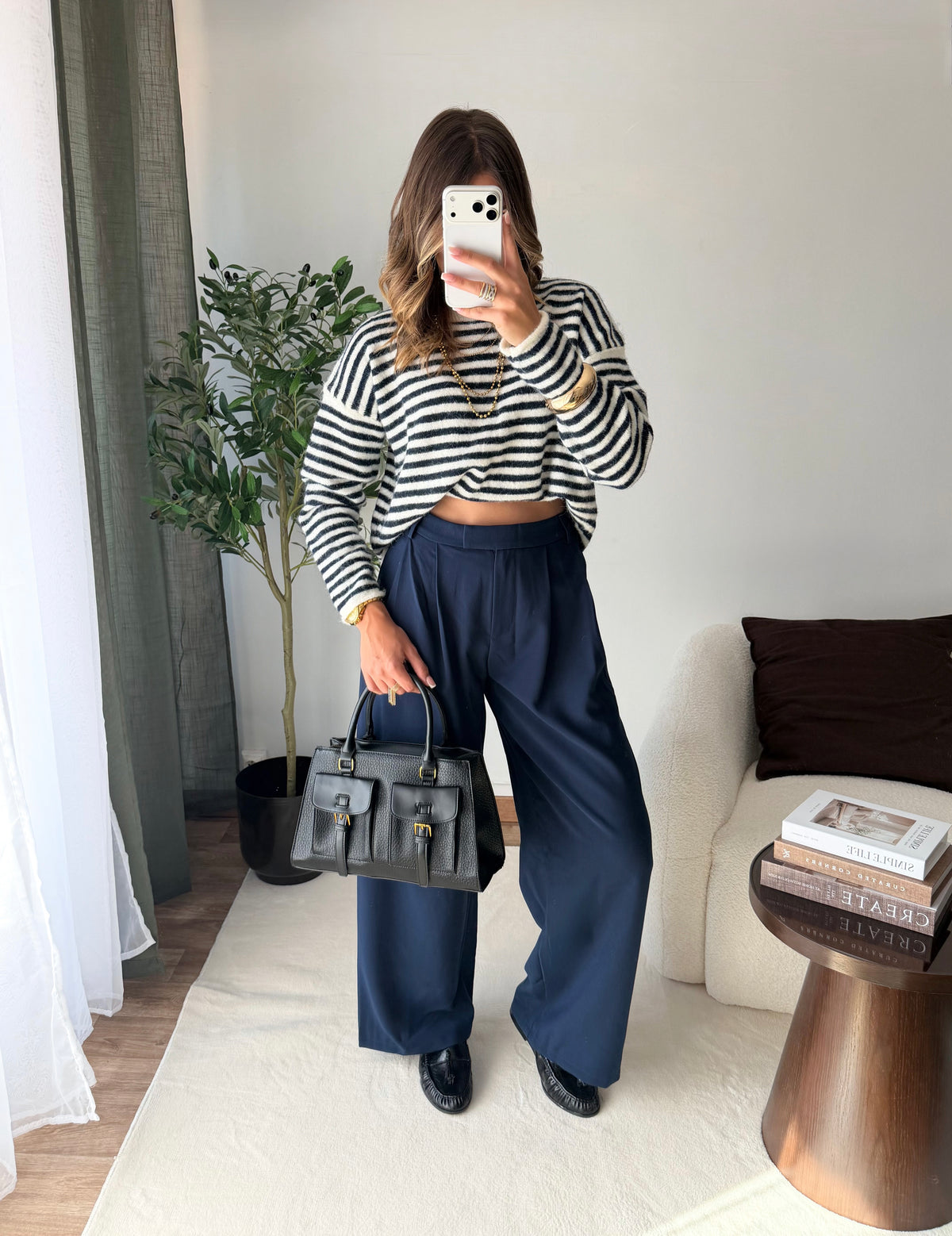Pull rayures bleu