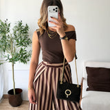Top asymétrique chocolat