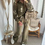 Ensemble à sequins kaki
