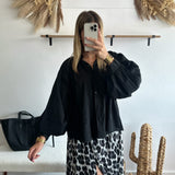 PRÉCOMMANDE Chemise bouffante noir 🇮🇹