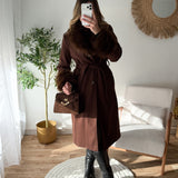 Manteau long avec fourrure