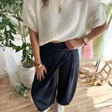 Pantalon ballon rayures bleu marine