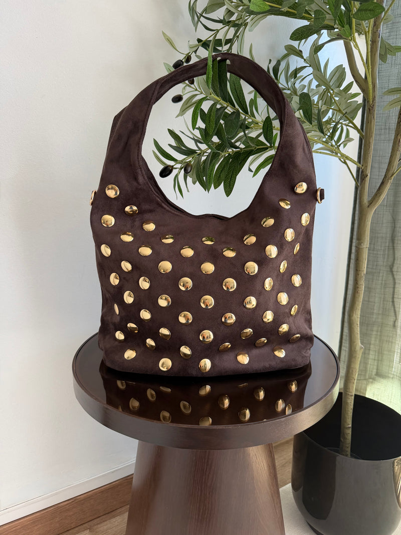 Sac clouté choco