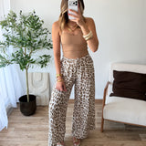 Pantalon léopard beige