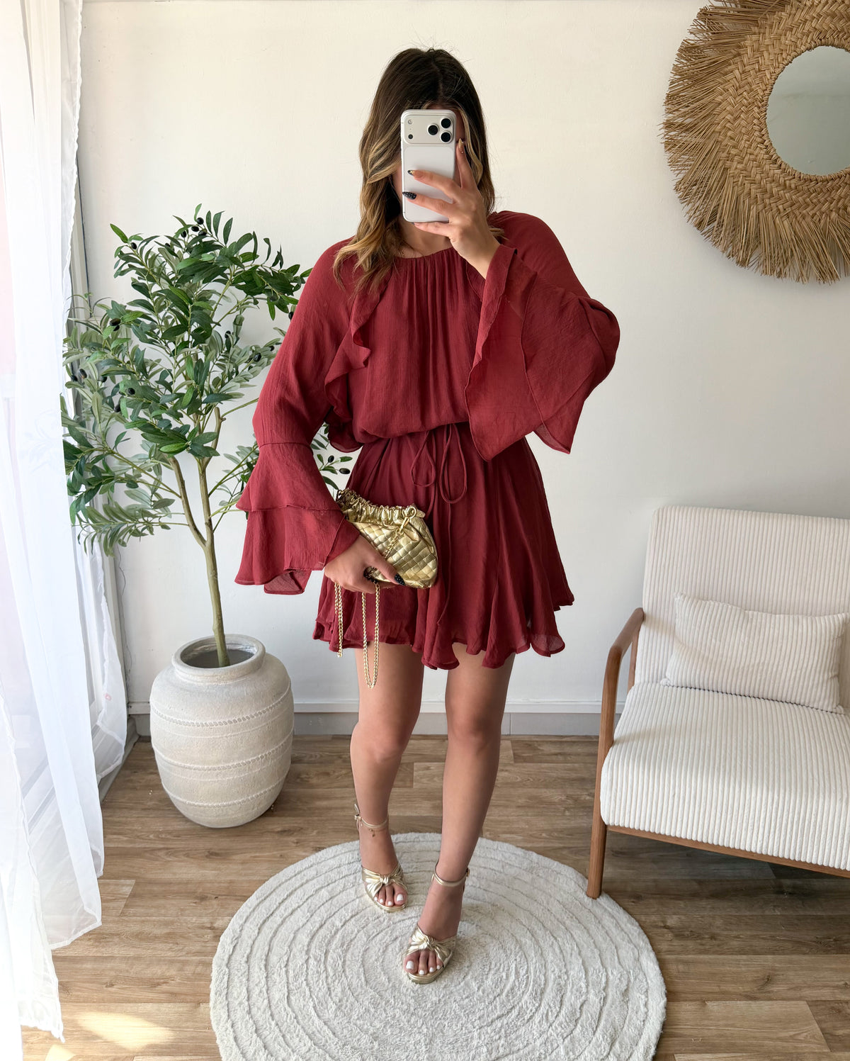 Robe Malia bordeaux