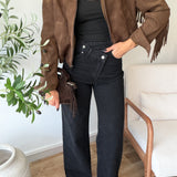 Jean asymétrique noir