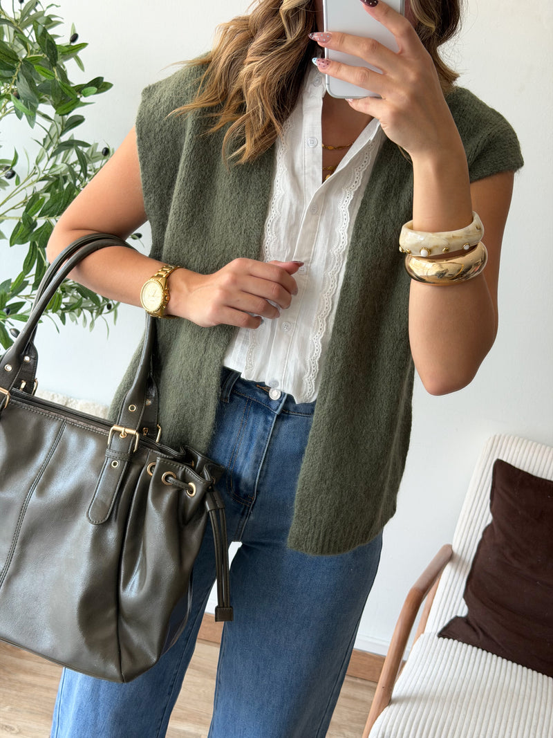 Gilet sans manches kaki