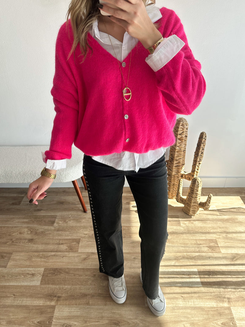 Gilet Margot rose 🇮🇹