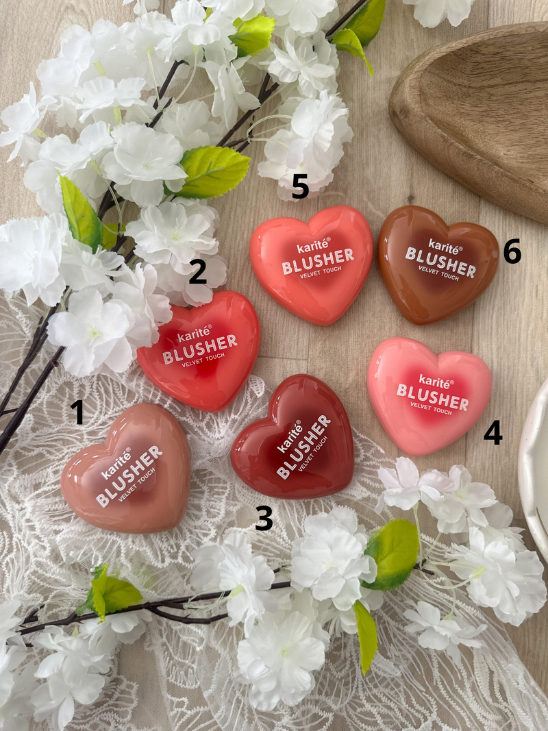 Blush cœur avec miroir