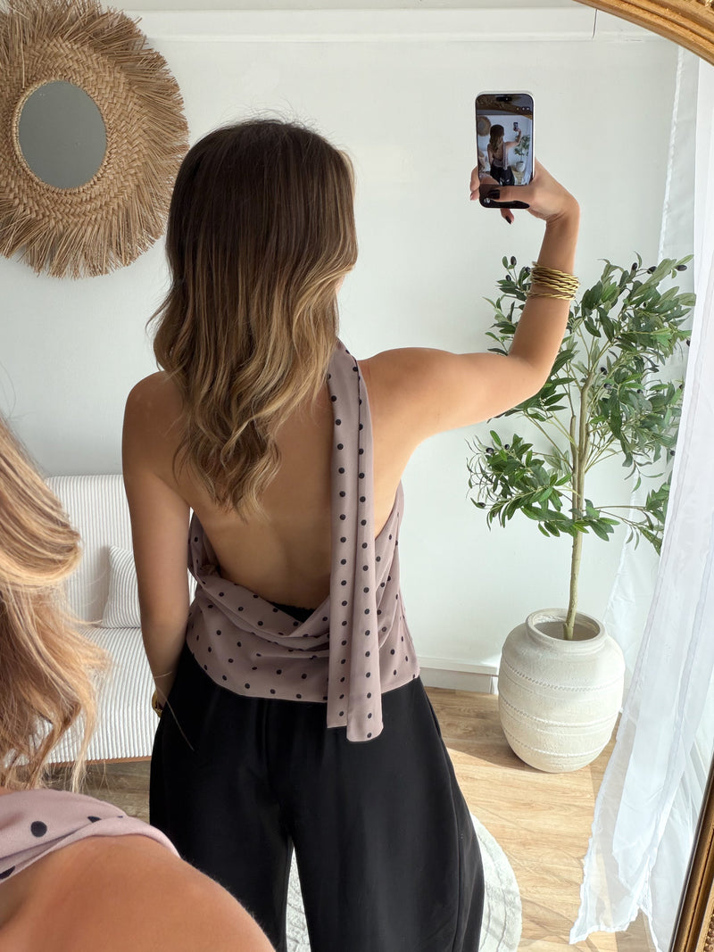 Top Diandra taupe