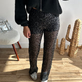 Pantalon sequins avec short intégré