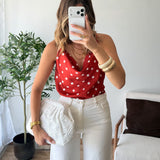 Top Pauline rouge