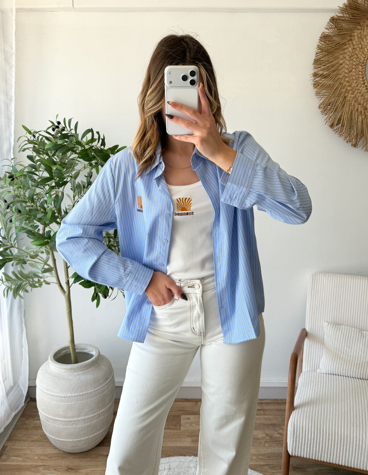 Chemise soleil bleu