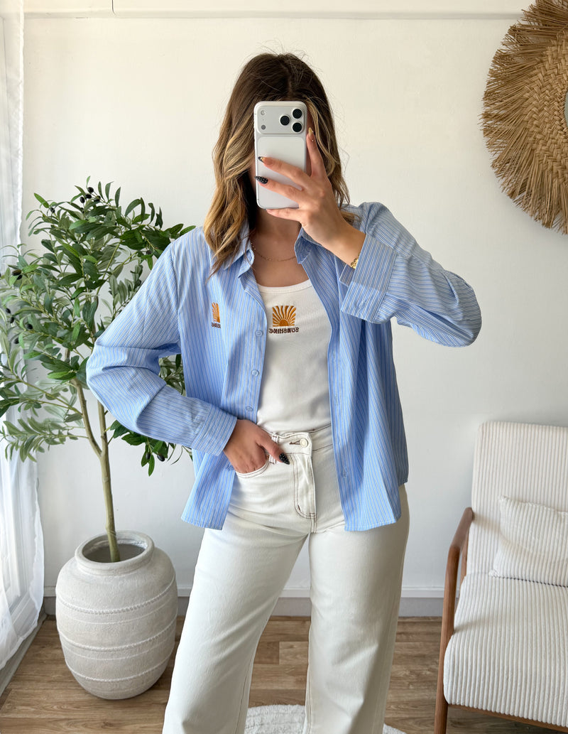 Chemise soleil bleu