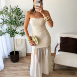 Robe bustier crème