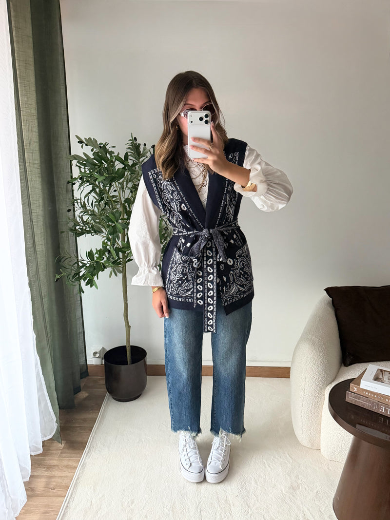 Veste bandana bleu