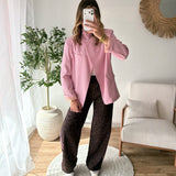 Blazer asymétrique rose