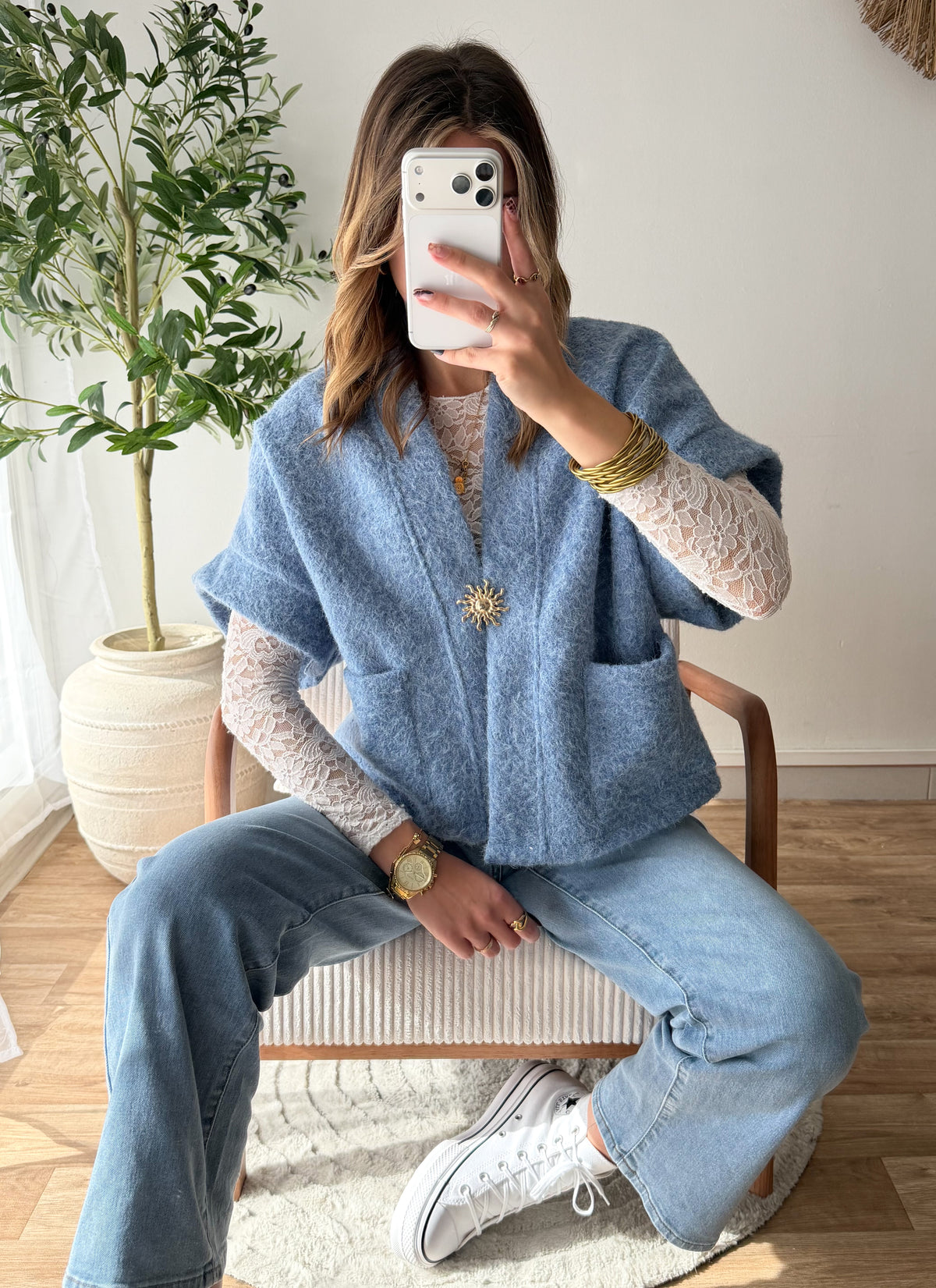 Veste sun bleu