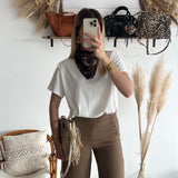 T-shirt foulard choco