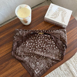 Foulard motifs marron