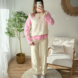 Jean wide leg crème