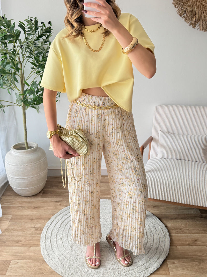 Pantalon Malyna jaune