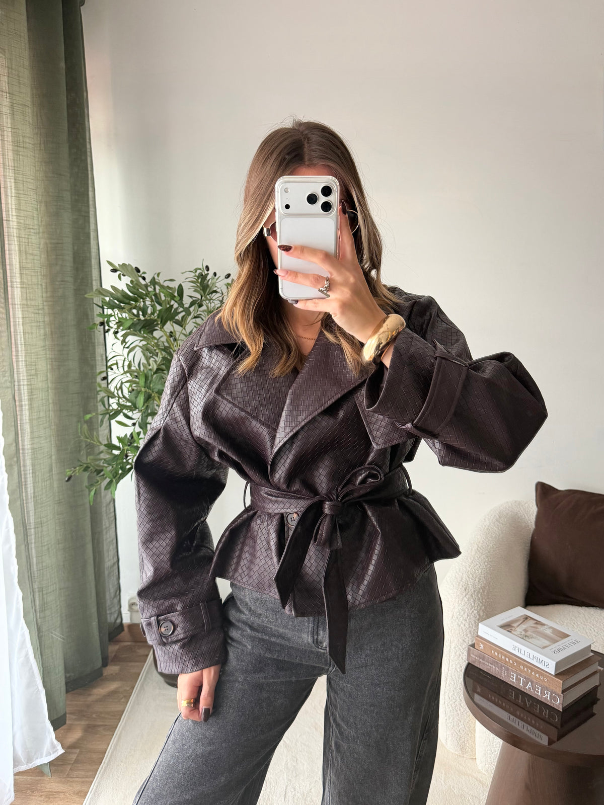 Trench Clelie prune