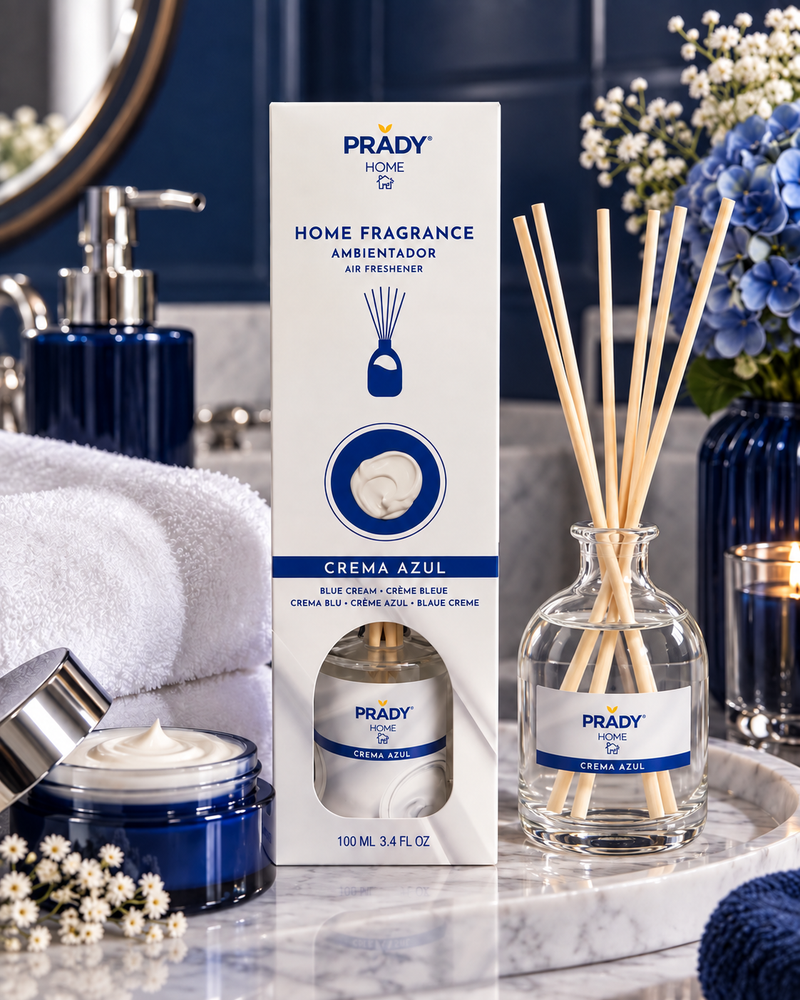 Diffuseur maison crème bleu