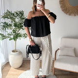 Pantalon à pois ballon