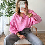Chemise gaze de coton rose
