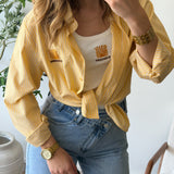 Chemise soleil jaune