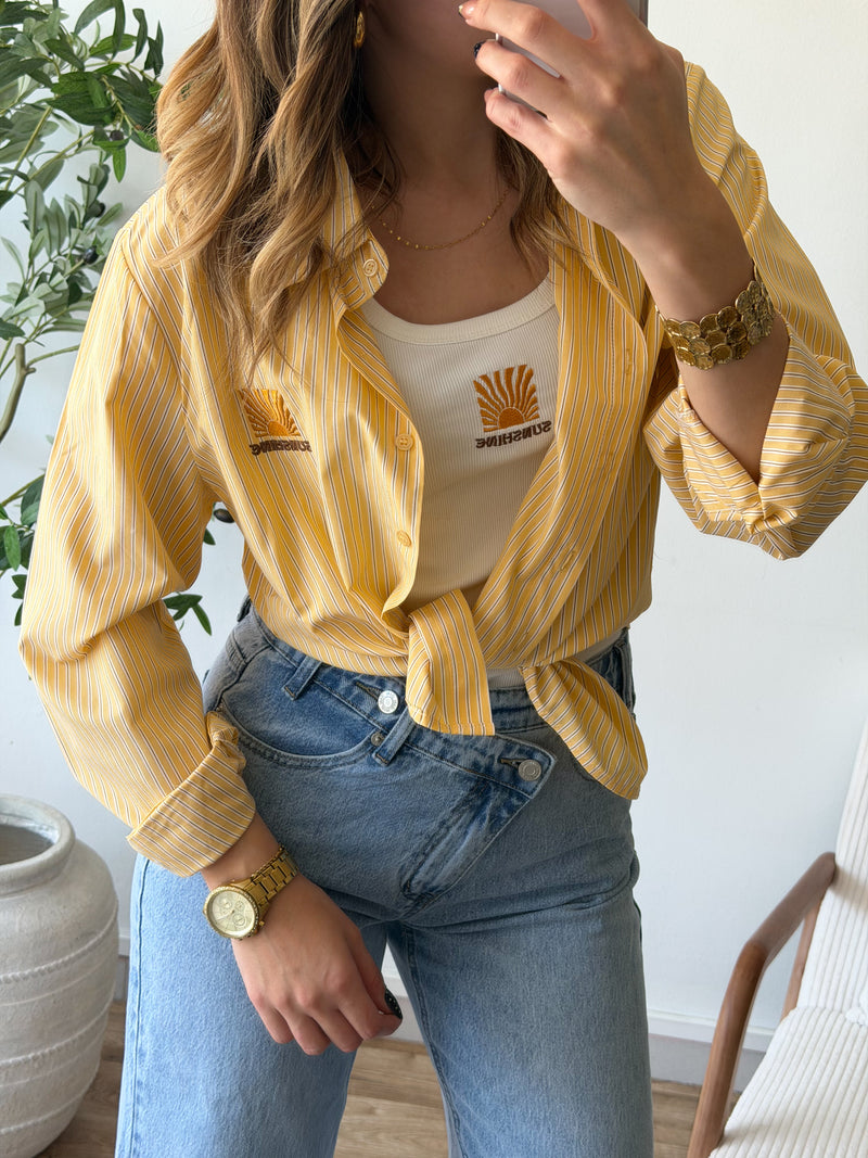 Chemise soleil jaune