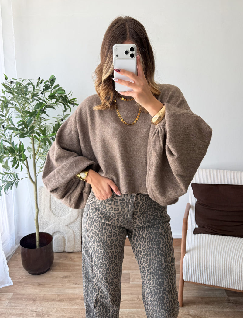PRÉCOMMANDE Pull Alba taupe
