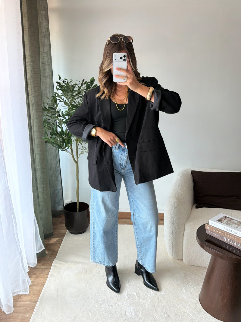 Blazer oversize noir
